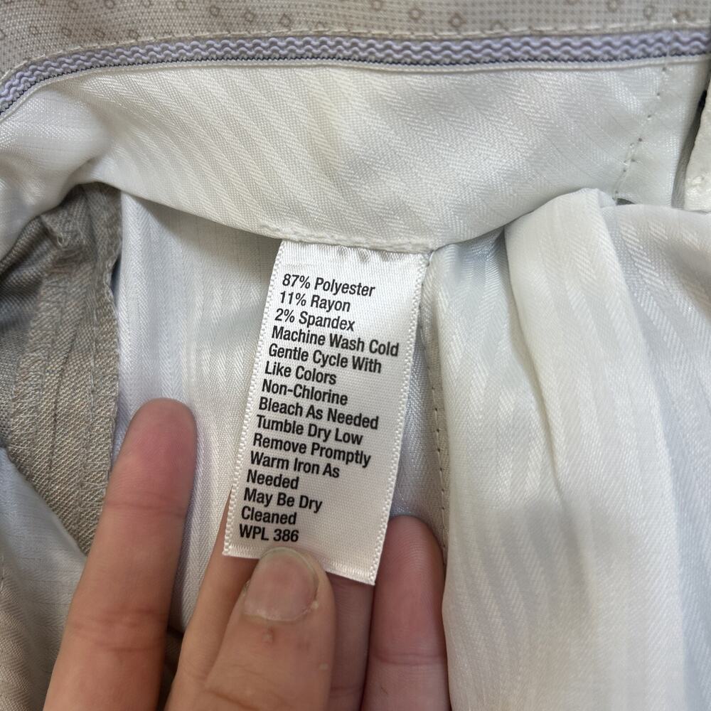 NWT Saddlebred Dress Pants Mens 42X29 273 Lt. Beige Straight Fit Comfort Flex FS - Picture 9 of 9
